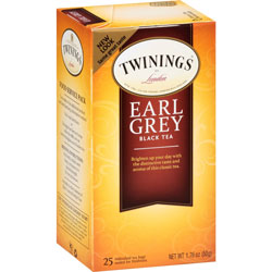 Twinings Tea Bags, Earl Grey, 1.76 oz, 25/Box