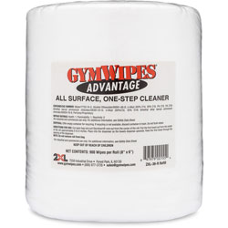 2XL GymWipes Advantage-R Wipes, 6 in x 8 in, White, Alcohol-free, Bleach-free, Phenol-free, Non-toxic, Non-irritating, For Multipurpose, 900/Roll
