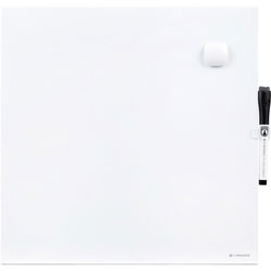 U Brands Dry-Erase Board, Tile, Magnetic, 14 inWx7/10 inLx14 inH, White