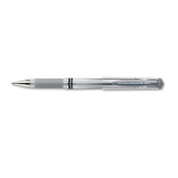 Uni-Ball IMPACT Stick Gel Pen, Medium 1mm, Silver Metallic Ink, Silver Barrel