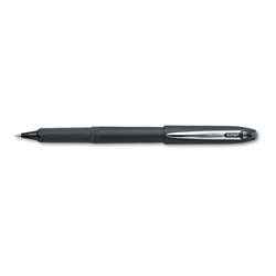 Uni-Ball Grip Stick Roller Ball Pen, Micro 0.5mm, Black Ink/Barrel, Dozen