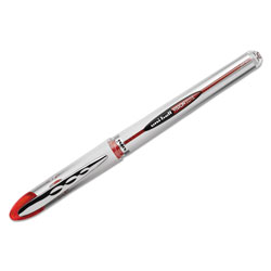 Uni-Ball VISION ELITE Stick Roller Ball Pen, Bold 0.8mm, Red Ink, White/Red Barrel