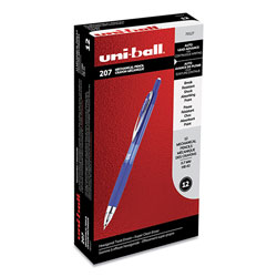 Uni-Ball 207 Mechanical Pencil, 0.7 mm, HB (#2), Black Lead, Blue Barrel, Dozen
