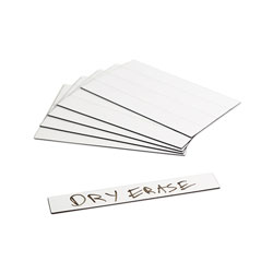 U Brands Dry Erase Magnetic Tape Strips, 6 in x 0.88 in, White, 25/Pack