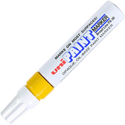 uni®-Paint Permanent Marker, Broad Chisel Tip, Yellow (UBC63735)