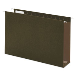 Universal Box Bottom Hanging File Folders, 3" Capacity, Legal Size, 1/5-Cut Tabs, Standard Green, 25/Box (UNV14153)