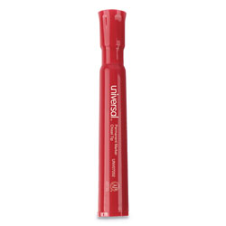 Universal Chisel Tip Permanent Marker, Broad Chisel Tip, Red, Dozen (UNV07052)