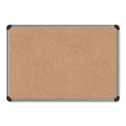 Universal Cork Board with Aluminum Frame, 24 x 18, Natural Surface (UNV43712)