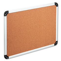 Universal Cork Board with Aluminum Frame, 48 x 36, Natural Surface, Silver Frame (UNV43714)