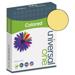 Universal Deluxe Colored Paper, 20 lb Bond Weight, 8.5 x 11, Goldenrod, 500/Ream (UNV11205)