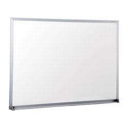 Universal Melamine Dry Erase Board with Aluminum Frame, 24 x 18, White Surface, Anodized Aluminum Frame (UNV43622)