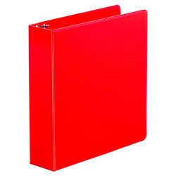 Universal Economy Non-View Round Ring Binder, 3 Rings, 2" Capacity, 11 x 8.5, Red (UNV34403)