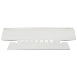 Universal Hanging File Folder Plastic Index Tabs, 1/3-Cut, Clear, 3.7" Wide, 25/Pack (UNV43313)