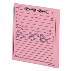 Universal “Important Message” Pink Pads, One-Part (No Copies), 4.25 x 5.5, 50 Forms/Pad, 12 Pads/Pack (UNV48023)
