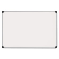 Universal Magnetic Steel Dry Erase Marker Board, 48 x 36, White Surface, Aluminum/Plastic Frame (UNV43734)