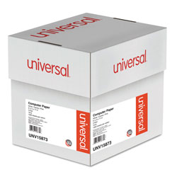 Universal Printout Paper, 3-Part, 15 lb Bond Weight, 9.5 x 11, White/Canary/Pink, 1,200/Carton (UNV15873)
