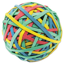 Universal Rubber Band Ball, 3 in Diameter, Size 32, Assorted Colors, 260/Pack