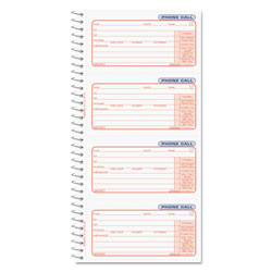Universal Wirebound Message Books, Two-Part Carbonless, 5 x 2.75, 4 Forms/Sheet, 400 Forms Total (UNV48003)