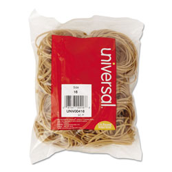 Universal Rubber Bands, Size 16, 0.04 in Gauge, Beige, 4 oz Box, 475/Pack