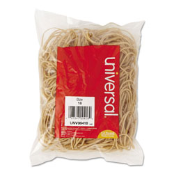 Universal Rubber Bands, Size 18, 0.04 in Gauge, Beige, 4 oz Box, 400/Pack