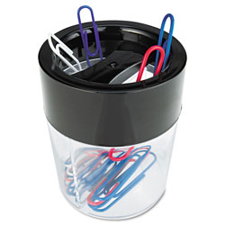 Universal Magnetic Clip Dispenser, Two Compartments, Plastic, 2 1/2 x 2 1/2 x 3