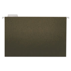 Universal Hanging File Folders, Legal Size, 1/5-Cut Tab, Standard Green, 25/Box