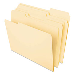 Universal Deluxe Heavyweight File Folders, 1/3-Cut Tabs, Legal Size, Manila, 50/Pack