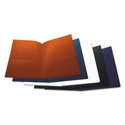 Universal Two-Pocket Plastic Folders, 11 x 8 1/2, Assorted, 10/Pack