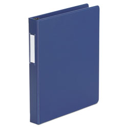 Universal Deluxe Non-View D-Ring Binder with Label Holder, 3 Rings, 1 in Capacity, 11 x 8.5, Royal Blue