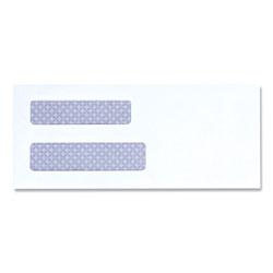 Universal Double Window Business Envelope, #8 5/8, Square Flap, Gummed Closure, 3.63 x 8.88 White, 500/Box