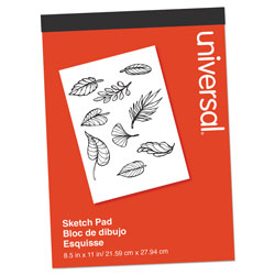 Universal Sketch Pad, 160 lb, 8.5 x 11, White, 70 Sheets