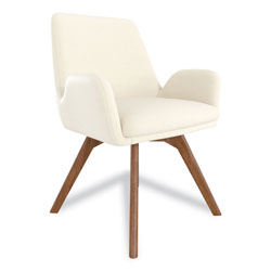 Union & Scale™ MidMod Fabric Guest Chair, 24.8 in x 25 in x 31.8 in, Cream Seat/Back