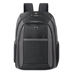 Solo Pro CheckFast Backpack, 16 in, 13 3/4 in x 6 1/2 in x 17 3/4 in, Black