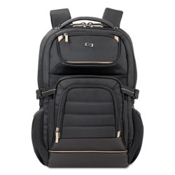 Solo Pro Backpack, 17.3 in, 12 1/4 in x 6 3/4 in x 17 1/2 in, Black