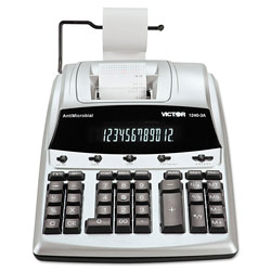 Victor 1240-3A Desktop Twelve Digit Two Color Printing Calculator