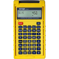 Victor C5000 Materials Estimator Calculator - LCD - Battery Powered - 2 - LR44 - Yellow