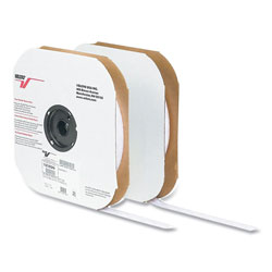 Velcro Sticky-Back Fasteners, Hook Side, 1 in x 75 ft, White