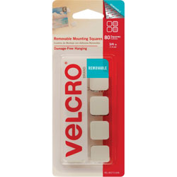 Velcro Mounting Tape, Removable, Squares, 3/4 in , 80/Pk, We