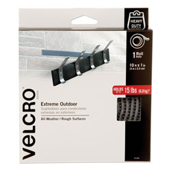 Velcro Heavy-Duty Fasteners, Extreme Outdoor Performance, 1 in x 10 ft, Titanium