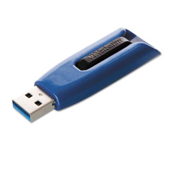 Verbatim V3 Max USB 3.0 Flash Drive, 128 GB, Blue