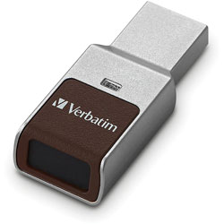 Verbatim 128GB FINGERPRINT SECURE USB 3.0 FLASH DRIVE SILVER