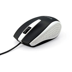 Verbatim Mouse, Optical, Corded, f/PCs & Macs, White/Black