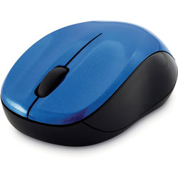 Verbatim Silent Wireless Blue LED Mouse, 2.4 GHz Frequency/32.8 ft Wireless Range, Left/Right Hand Use, Blue