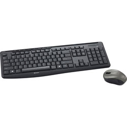 Verbatim Silent Wireless Mouse and Keyboard, 2.4 GHz Frequency/32.8 ft Wireless Range, Black