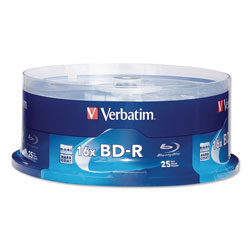 Verbatim BD-R Blu-Ray Disc, 25GB, 16x, 25/Pk (DM4839)