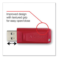 Verbatim Store 'n' Go USB Flash Drive, 4 GB, Red (VER95236)