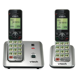 Vtech CS6619-2 Cordless Phone System, Base and 1 Additional Handset