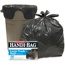 Webster Trash Bags, 30 Gallon, .7 mil, 29 in x 36 in, 6BX/CT, Black