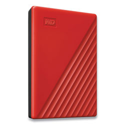 Western Digital MY PASSPORT External Hard Drive, 2 TB, USB 3.2, Red