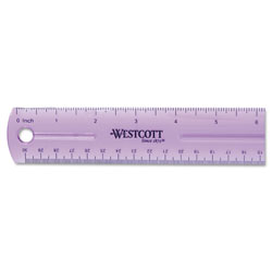 Westcott® 12" Jewel Colored Ruler, Standard/Metric, Plastic (ACM12975)